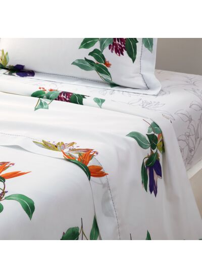 Yves Delorme - Drap plat en satin multicouleurs, Parfum