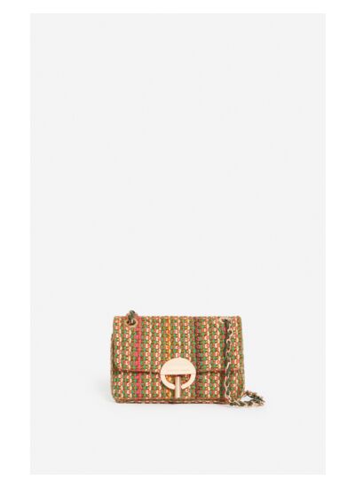Petit Sac Moon Effet Tweed En Coton Et Laine