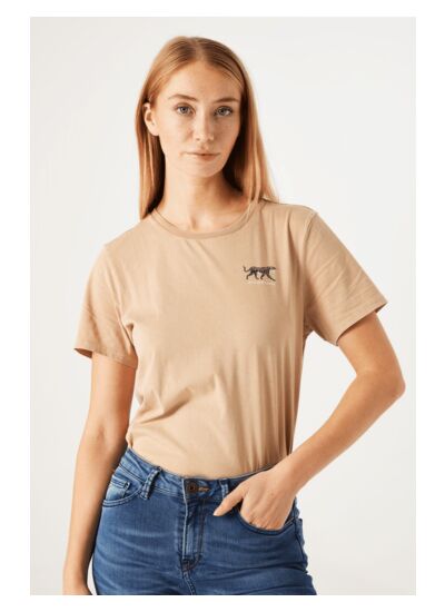 Women T-shirt Brown