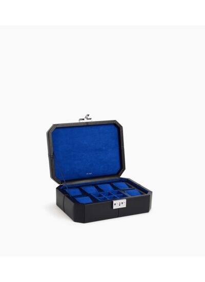 Coffret 6 montres et boutons de manchettes en cuir