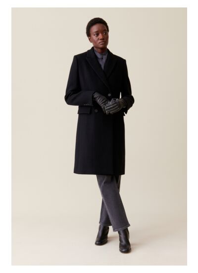 Manteau droit mi-long