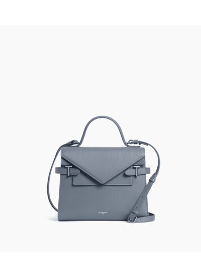 Sac à main double rabat moyen modèle Emilie en cuir signature T