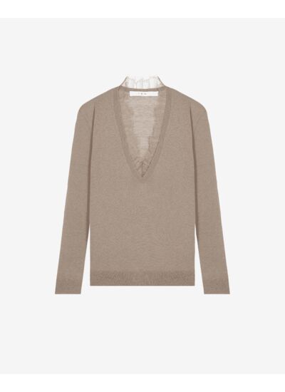 Pull Col V En Dentelle Haby