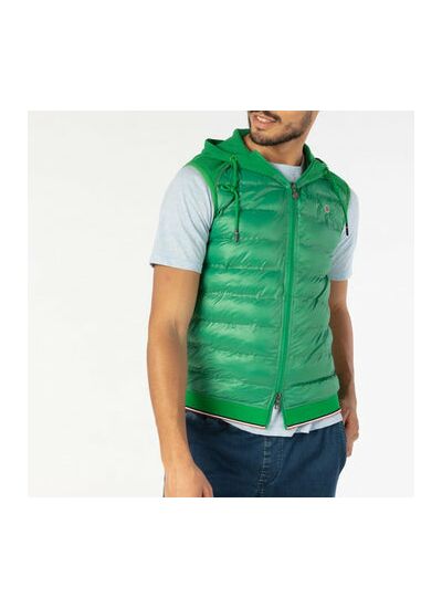 Doudoune sans manches vert gazon PLAY