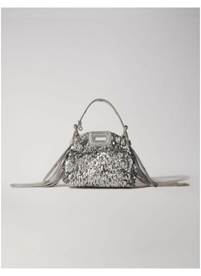 Sac Miss M Nano en sequins argentés