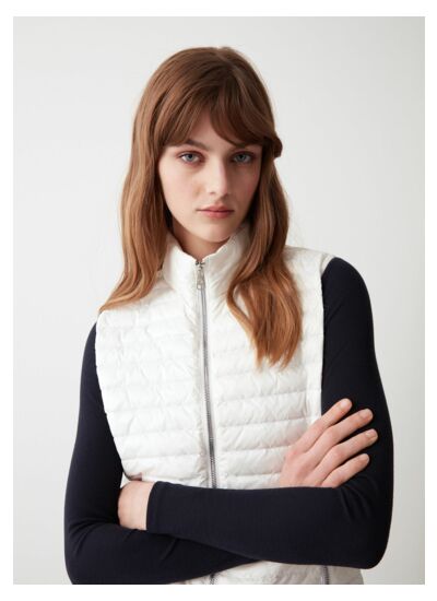 Doudoune sans manche garnie de duvet