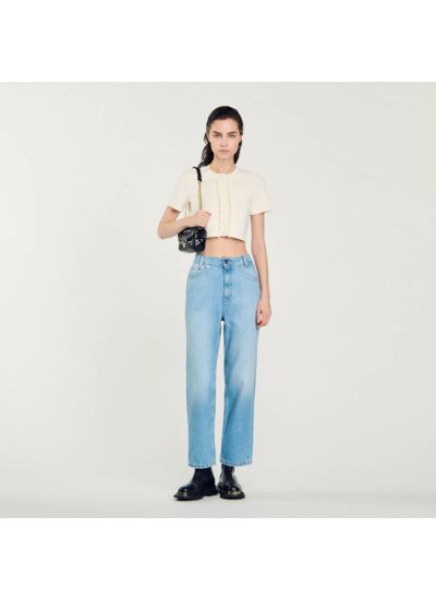 Cardigan court à volants