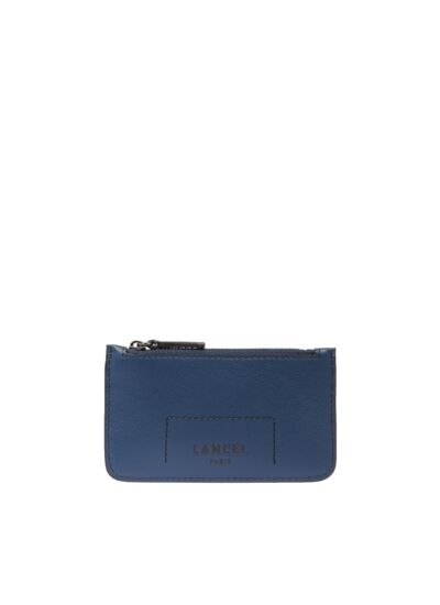 MAX DE LANCEL - PORTE-CARTES ZIPPE - Bleu Petrole