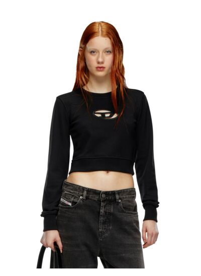 Sweat-shirt cropped avec logo cut-out