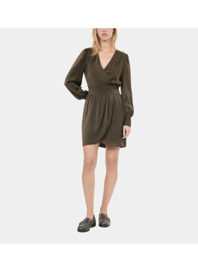 Robe Courte Kaki Femme