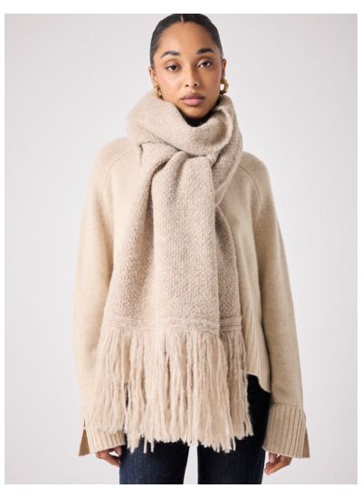 Echarpe laine Lolita BEIGE_CHINE