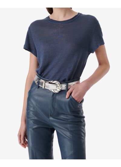 T-Shirt En Lin Col Rond Third