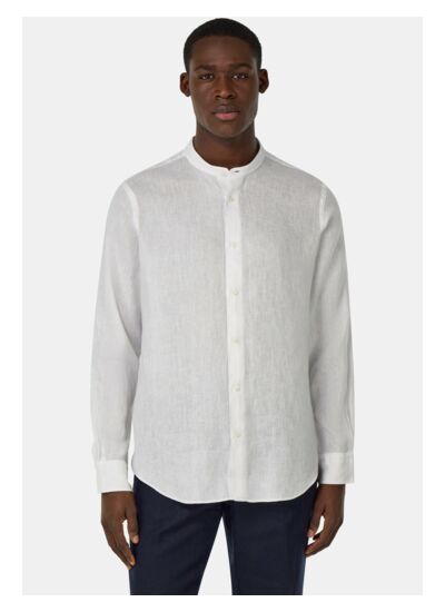 Chemise Coréenne en Lin Regular Fit