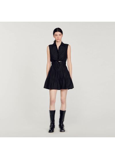 Robe courte drapée et strassée