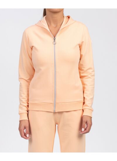 Veste jersey zippée avec capuche