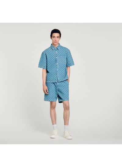 Chemise en denim square cross