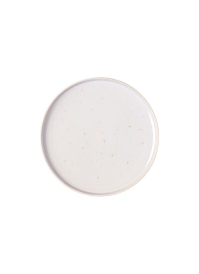 Winter Glow - Assiette plate à rebords, blanche, en porcelaine
