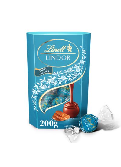 LINDOR CORNET CARAMEL FLEUR DE SEL 200G