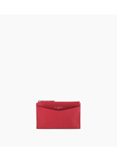 Étui clés zippé Charlotte en cuir lisse