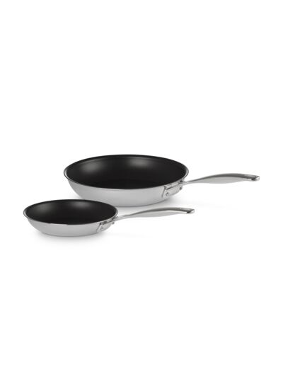 Set de 2 poêles Inox Signature anti-adhérentes