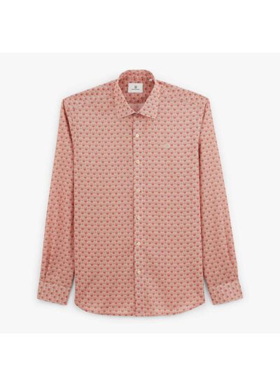 Chemise imprimé rouge cardinal
