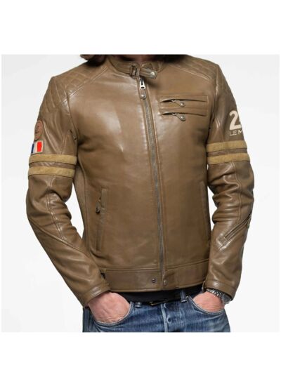 Blouson Cuir 24H Silverstone Havane