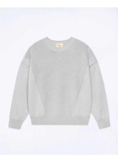 Pull Col Rond Maille Perlée