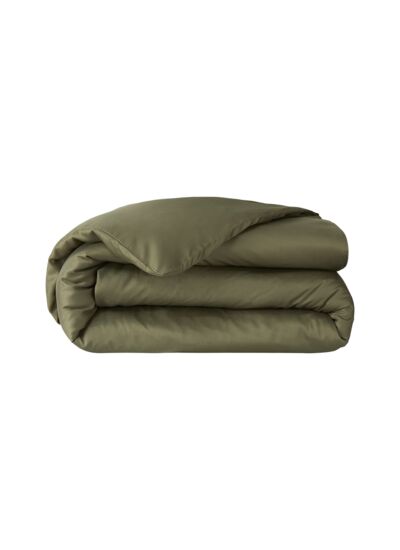 Kenzo - Housse de couette en satin de coton beige, Kz Iconic