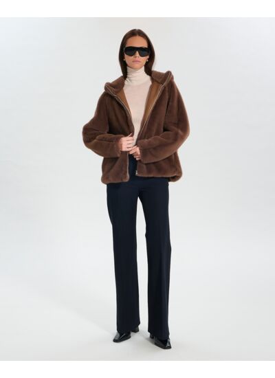 Manteau Mae Taupe en Polyester
