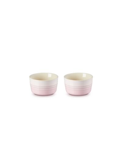 Set de 2 ramequins 240ml en céramique shell pink