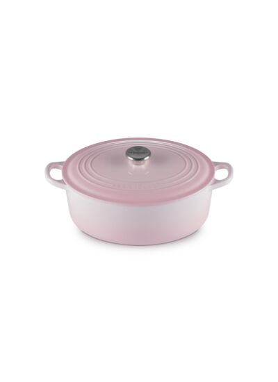 Cocotte ovale 29cm en fonte émaillée shell pink