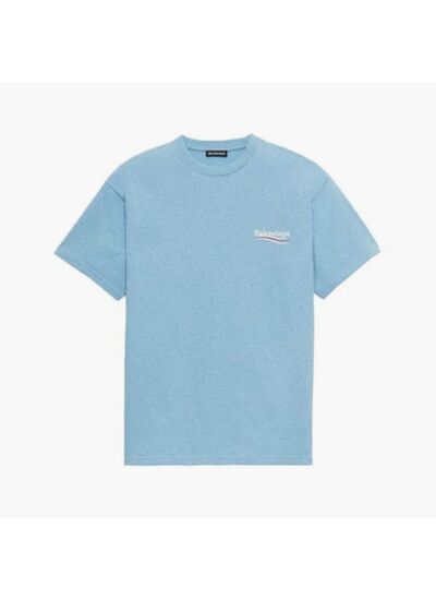 Balenciaga T-Shirt Political Campaign Bleu ciel