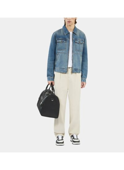 Blouson Bleu En Denim Homme