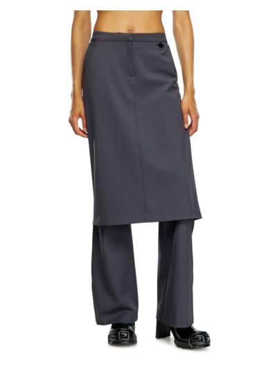 Jupe-pantalon hybride en laine mélangée