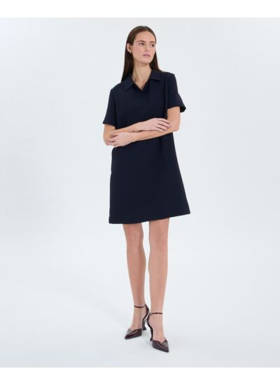 Robe chemise en crêpe nocturne