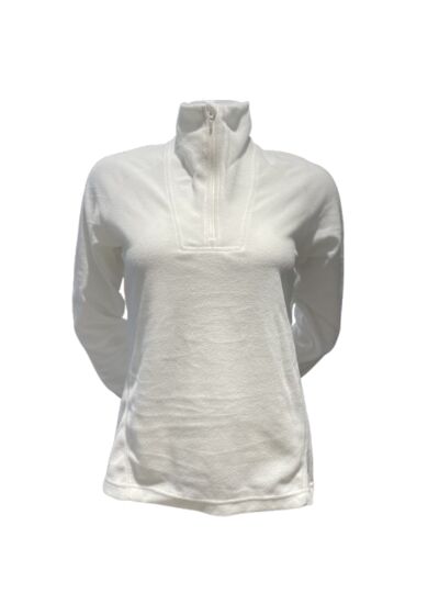 W Pine Ridge FS Fleece 1/2 Zip Blanc