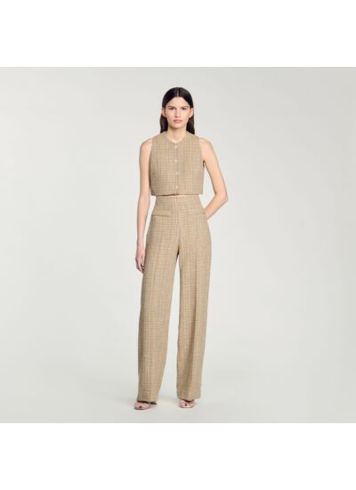 Pantalon en tweed carreaux