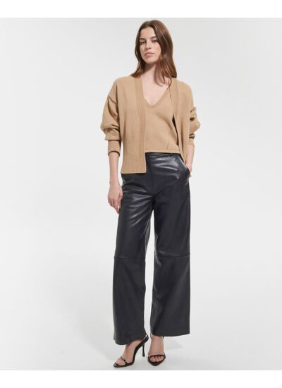 Gilet Gavin Camel en Coton