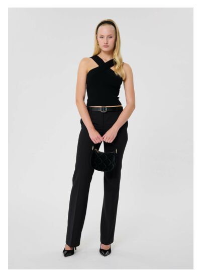 Pantalon Poupee-Noir en Polyester Recyclé