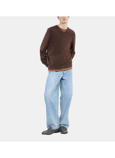 Pull En Cachemire Marron Homme