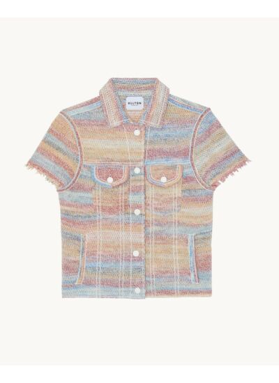 Veste Sinda Veste Cachemire Manches Courtes, 2 fils