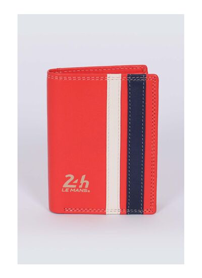 Porte feuille Cuir 24H Walcker Rouge brillant