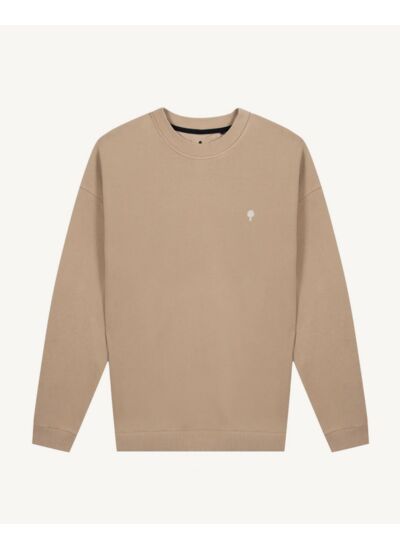 Sweat col rond camel