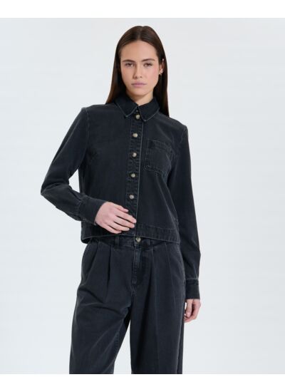 Chemise en jean noire