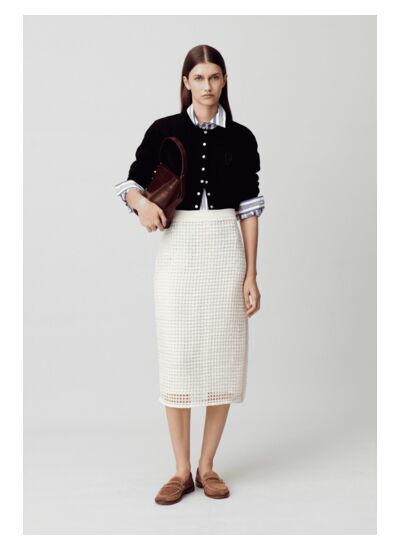 Jupe mi-longue crochet