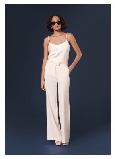 Pantalon Primavera-Ecru en Laine