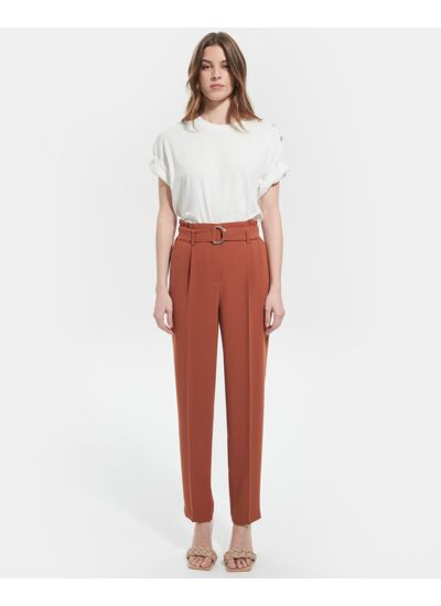 Pantalon Patricia Marron en Polyester