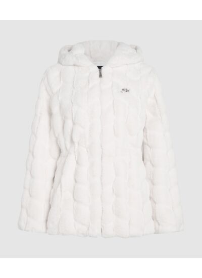 FAUX FUR HOODED JACKET