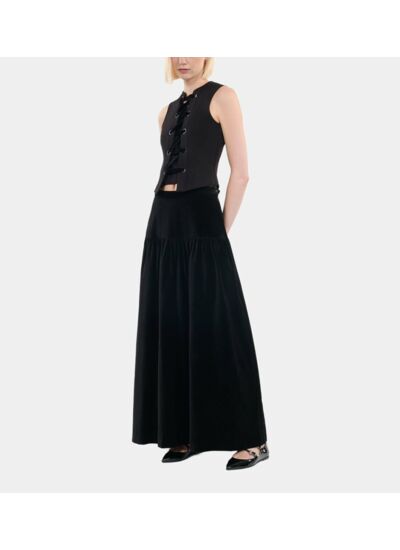 Top Avec Laçage Noir Femme