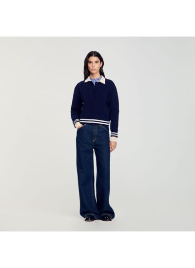 Pull en maille torsadée